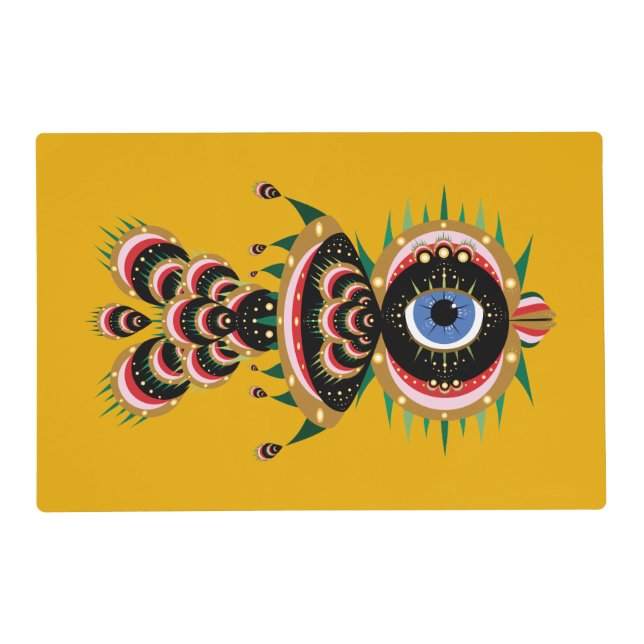 Chimera - Fish Bird Wipeable Placemat (Front)