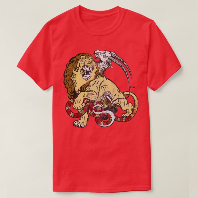 Chimera Greek Mythology Graphic  T-Shirt (Design Front)