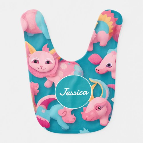 Chimera Pastel Colorful Personalized Pattern Baby Bib