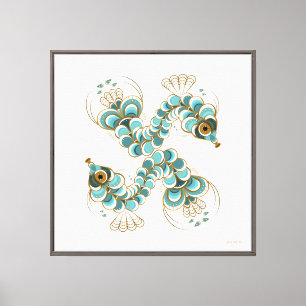 Chimera - Peacock Seahorse 24x24 Canvas Giclée