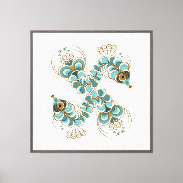 Chimera - Peacock Seahorse 24x24 Canvas Giclée  (Front)