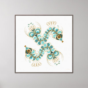 Chimera - Peacock Seahorse 30x30 Canvas Giclée  Print