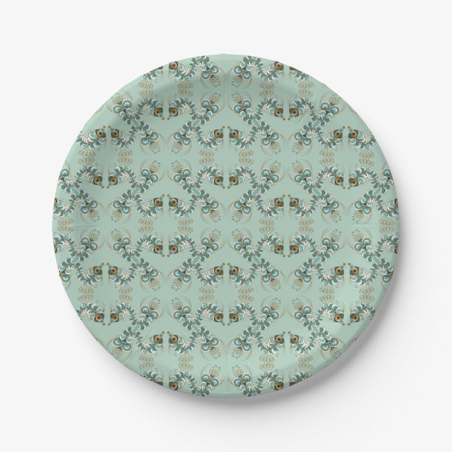 Chimera - Peacock Seahorse 7" Paper Plates (Front)