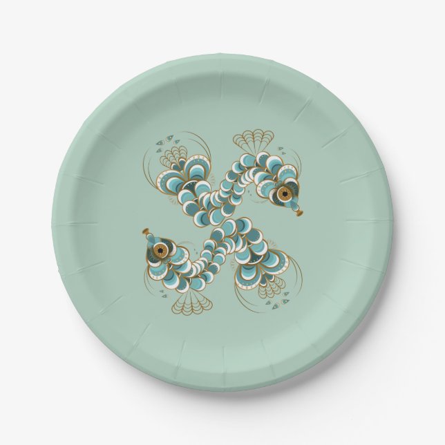 Chimera - Peacock Seahorse 7" Paper Plates (Front)