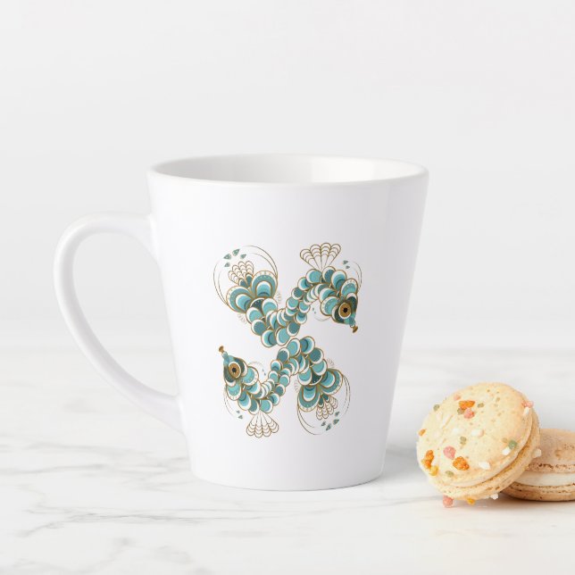 Chimera - Peacock Seahorse Latte Mug (In Situ)