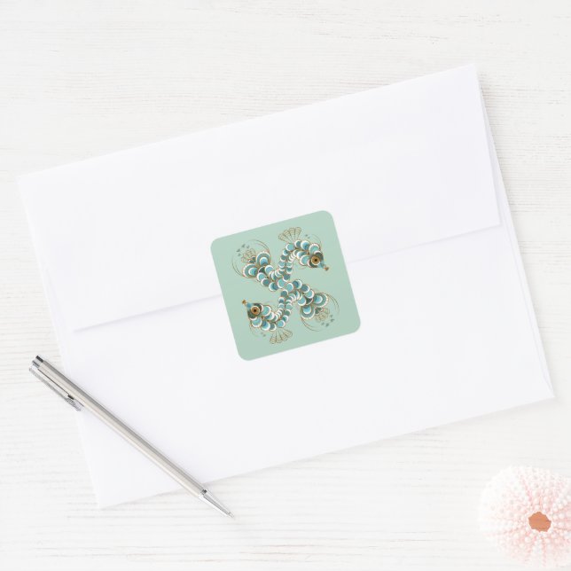 Chimera - Peacock Seahorse Sticker (Envelope)
