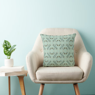 Chimera - Peacock Seahorse Throw Pillow