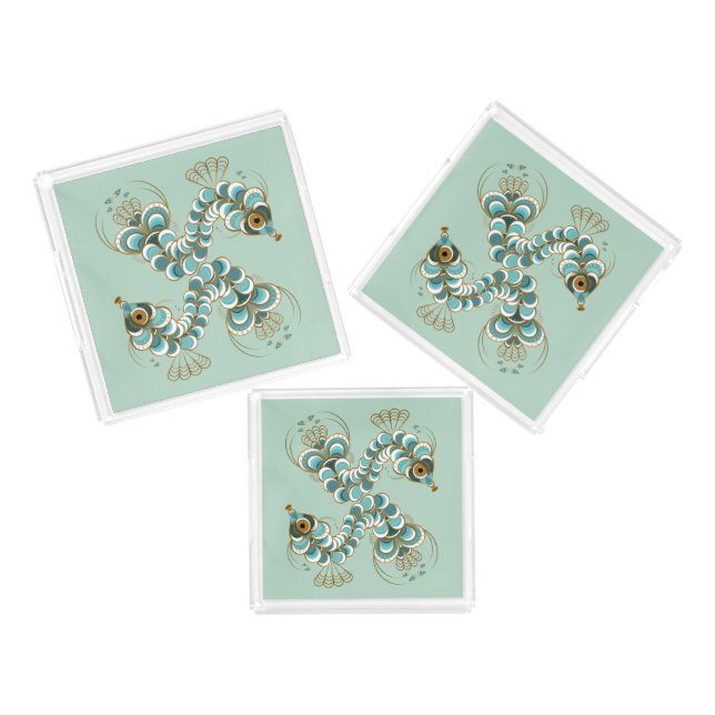 Chimera - Peacock Seahorse Trays (Single/Set) (Set)