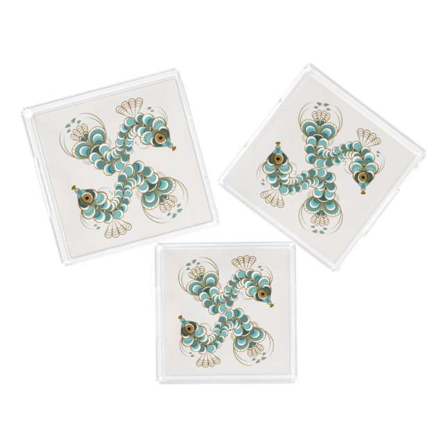 Chimera - Peacock Seahorse Trays (Single/Set) (Set)