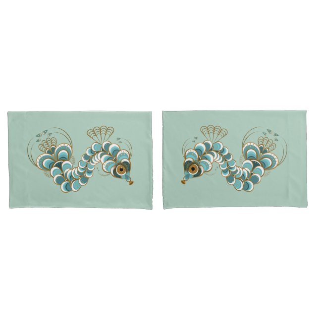 Chimera - Peacock Standard Pillowcases (Front-Set)