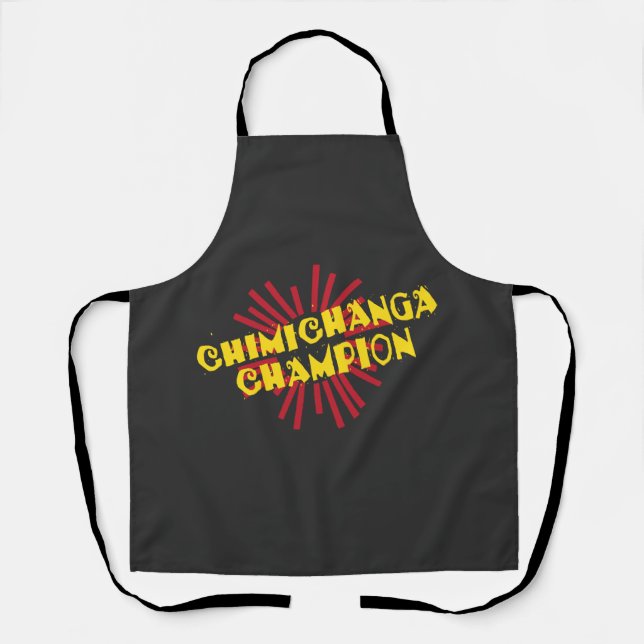 Chimichanga Champion funny food or cooking Apron (Front)