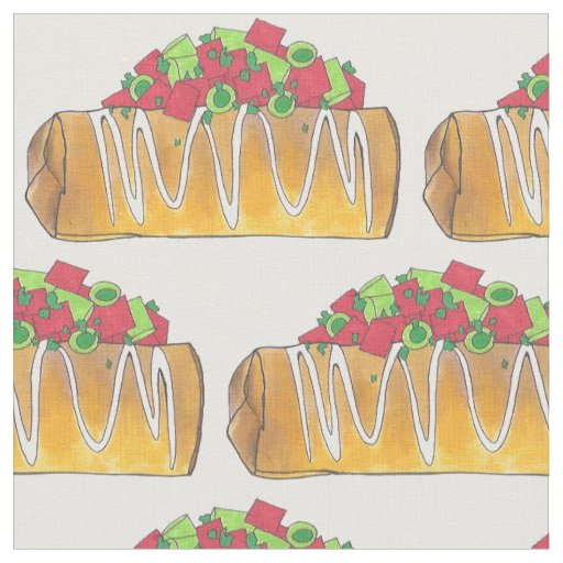 Chimichangas Southwestern Fried Burrito Tex Mex Fabric