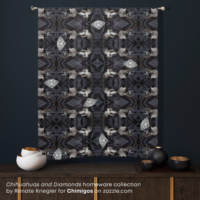 Chimigos - Chihuahuas and Diamonds Blackout Curtains (Creator Uploaded)