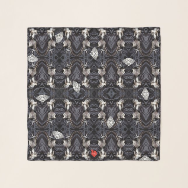 Chimigos - Chihuahuas and Diamonds Scarf (Front)