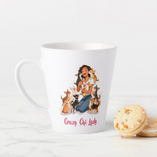 Chimigos - Crazy Chi Lady - Chihuahua  Latte Mug