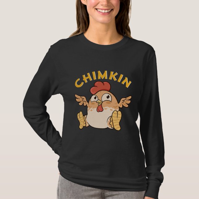 Chimkin Fat Derpy Chicken Meme T-Shirt (Front)