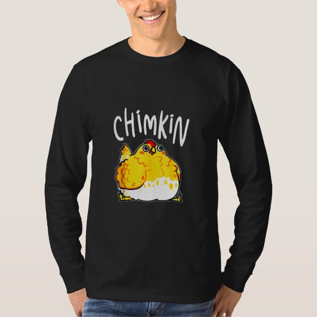 Chimkin Funny Fat Chicken Derpy Fat Chicken T-Shirt (Front)