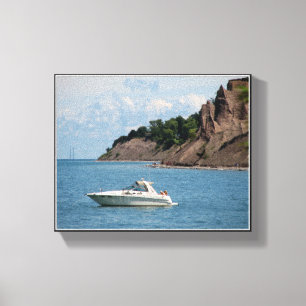 Chimney Bluffs - Lake Ontario Wrapped Canvas Print