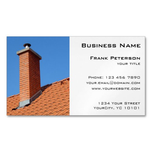 Chimney _ Construction and Maintenance Magnetic Business Card