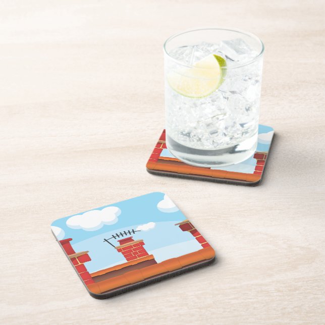Chimney Pots Beverage Coaster (Right Side)