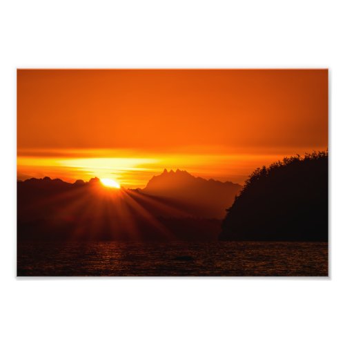 Chimney Rock Beautiful Sunrise Pacific Northwest Photo Print
