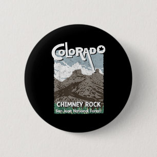 Chimney Rock Colorado San Juan Rocky Mountains Ski Button