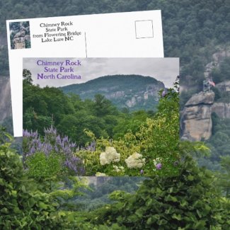 Chimney Rock from Flowering Bridge Lake Lure NC