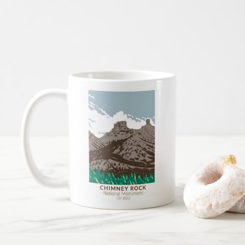 Chimney Rock National Monument Colorado Vintage Coffee Mug