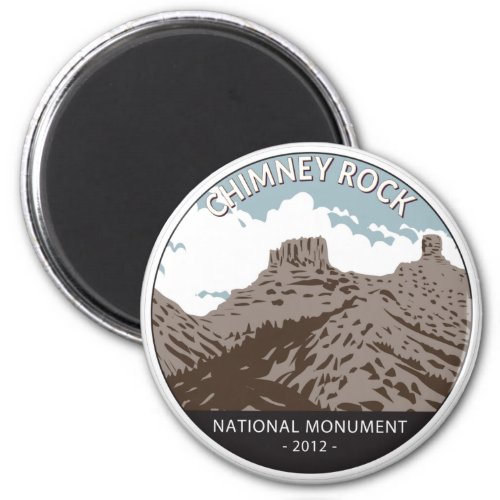 Chimney Rock National Monument Colorado Vintage  Magnet