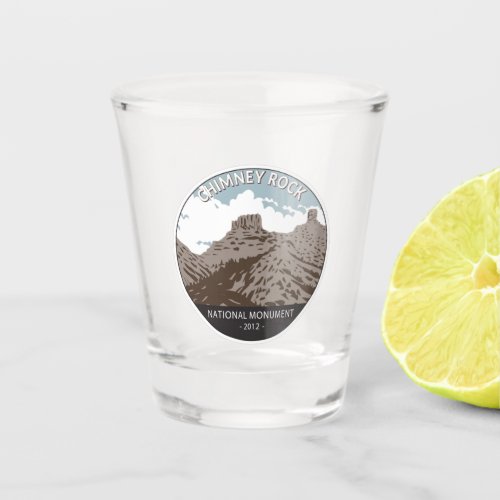 Chimney Rock National Monument Colorado Vintage Shot Glass