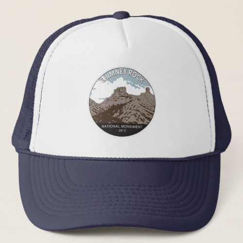 Chimney Rock National Monument Colorado Vintage  Trucker Hat