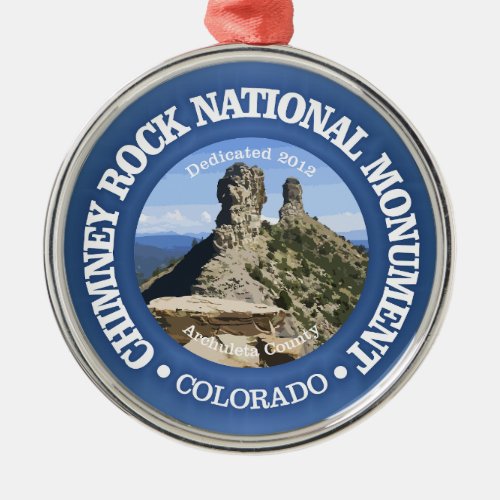 Chimney Rock NM Metal Ornament