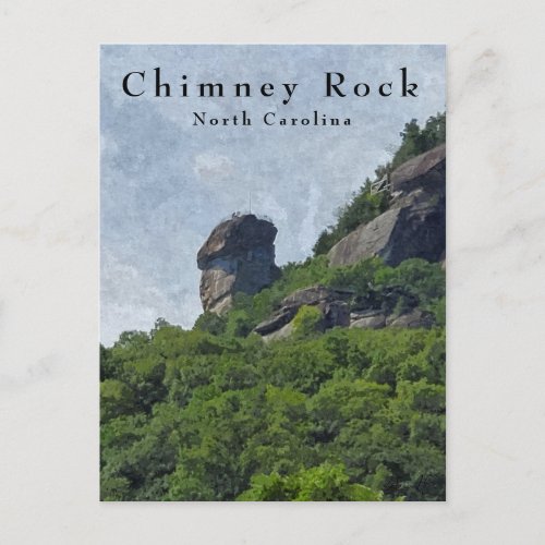 Chimney Rock North Carolina Mountain Postcard