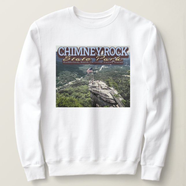 CHIMNEY ROCK - RUTHERFORD - NORTH CAROLINA US SWEATSHIRT (Design Front)
