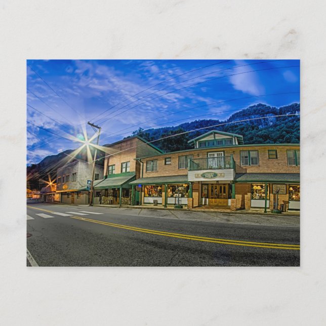 chimney rock small town near lake lure north carol postcard (Front)