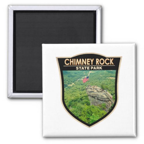 Chimney Rock State Park North Carolina Badge Magnet