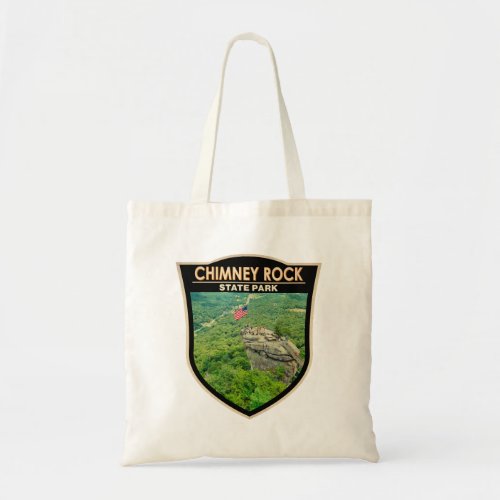 Chimney Rock State Park North Carolina Badge Tote Bag
