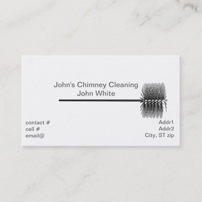 Chimney sweep business card (Front)