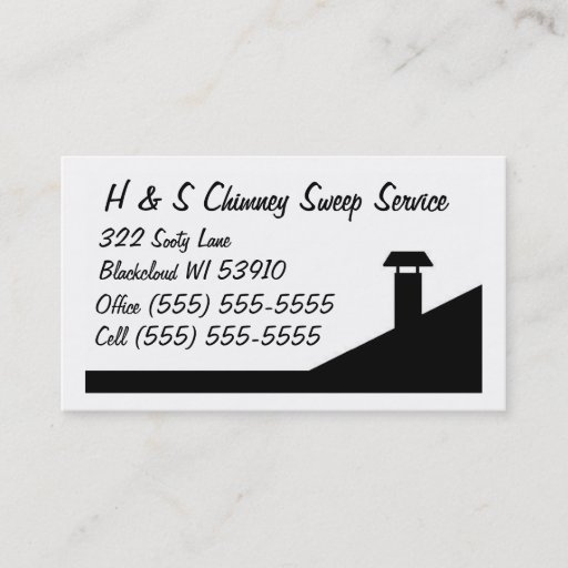 Customizable Chimney sweep business cards