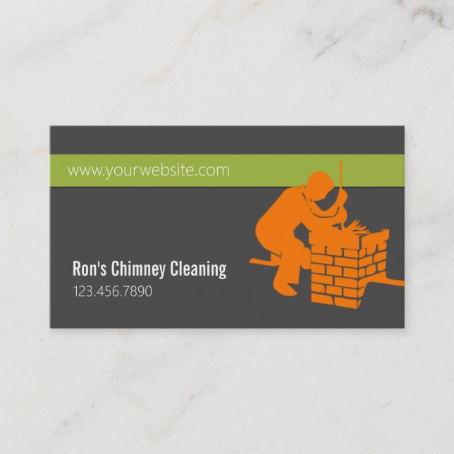 Chimney Sweep Cleaning & Repairs Business Card (Front)