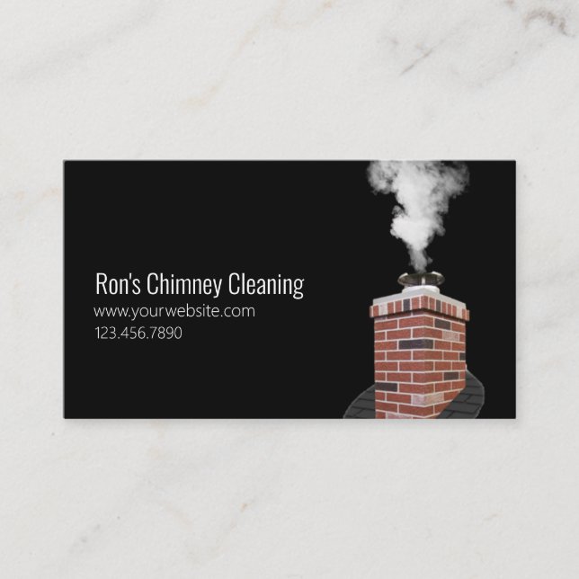 Chimney Sweep Cleaning & Repairs Business Card (Front)