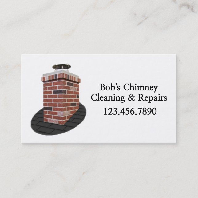 Chimney Sweep Cleaning & Repairs Business Card (Front)