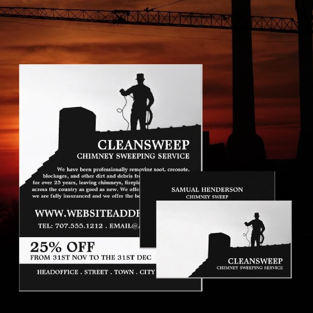 Chimney Sweep Design, Chimney Sweep Business Card (Creator Uploaded)