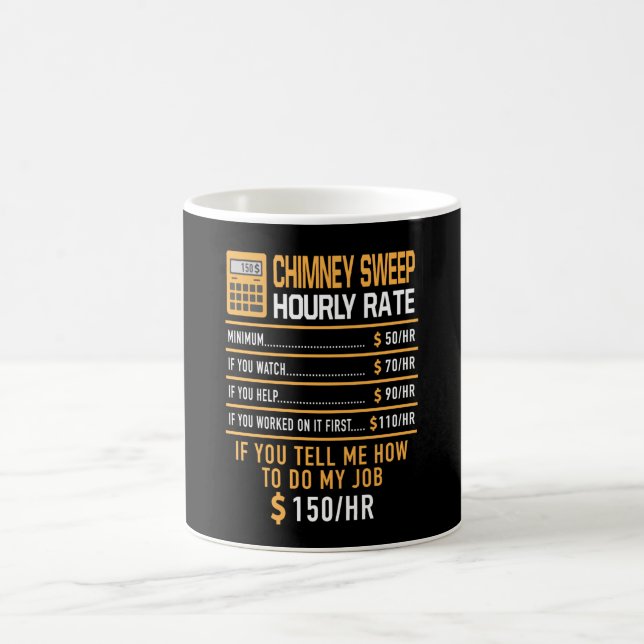 Chimney Sweep Hourly Rate Work Coffee Mug (Center)