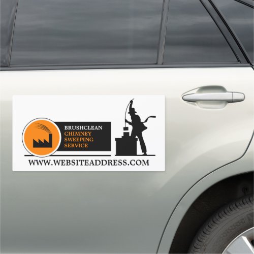 Chimney Sweep Logo Design Chimney Sweeping Service Car Magnet