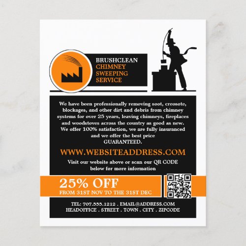 Chimney Sweep Logo Design Chimney Sweeping Service Flyer