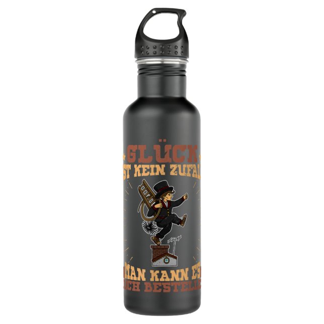 Chimney sweep lucky charm chimney sweep master sch stainless steel water bottle (Front)