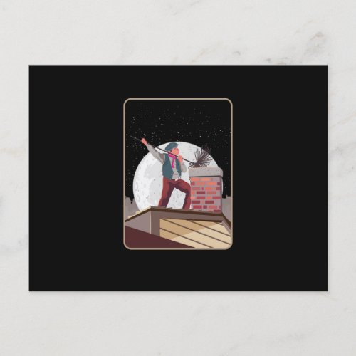 Chimney Sweep Night Mond Sweeper Sweeping Gift Postcard