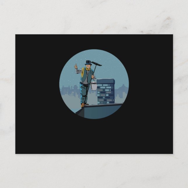 Chimney Sweep Night Sweeper Sweeping Craftsman Gif Postcard (Front)