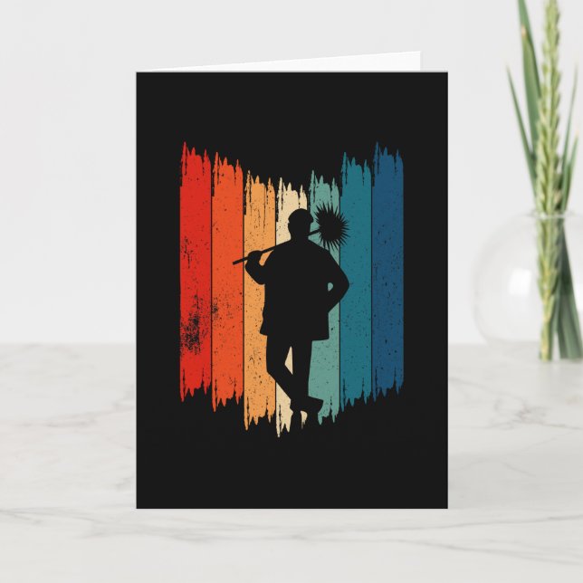 Chimney Sweeper Retro Chimney Sweep Card (Front)